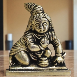 Brass Showpiece Laddu Gopal God Idol Statue decorative