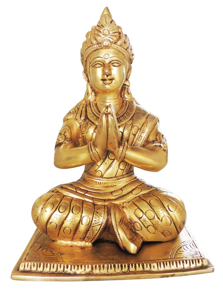 Brass Showpiece Parvati Ji God Idol Statue, brass material