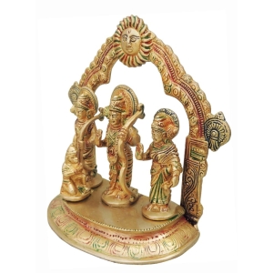 Brass Ram Dharbar Statue - 7.5 Inch Height, 3.3 Inch Width, 1.645 Kg Weight