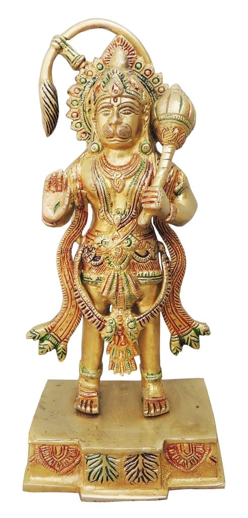 Brass Showpiece Hanuman statue in brass material