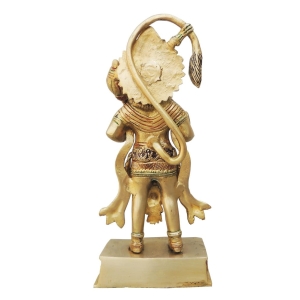 Brass Hanuman Standing Statue - 4.8 x 3.3 x 10.5 Inch, Pavanputra Design