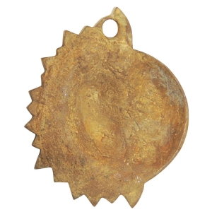Brass Half Sun & Moon Statue - 5 x 0.5 x 6.5 Inch Decorative Piece