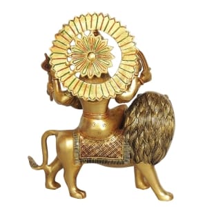Brass Showpiece Durgaji Colour God Idol Statue 10x4x12 Inch