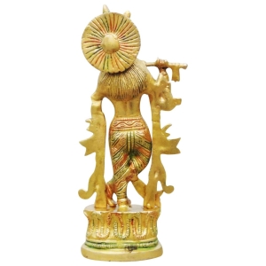 Brass Krishna Colour Statue 3.5 Inch x 2 Inch x 8.5 Inch