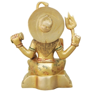 Brass Shivji Colour Brass Shiv Parivar 4x2.7x5.2 Inches Decorative Item