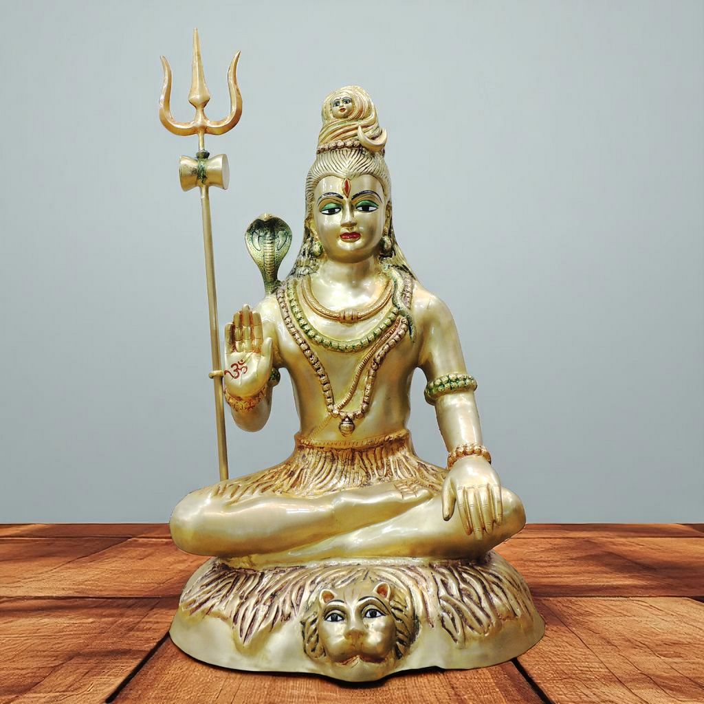 Brass Showpiece Shiv Ji God Idol Statue - Brass
