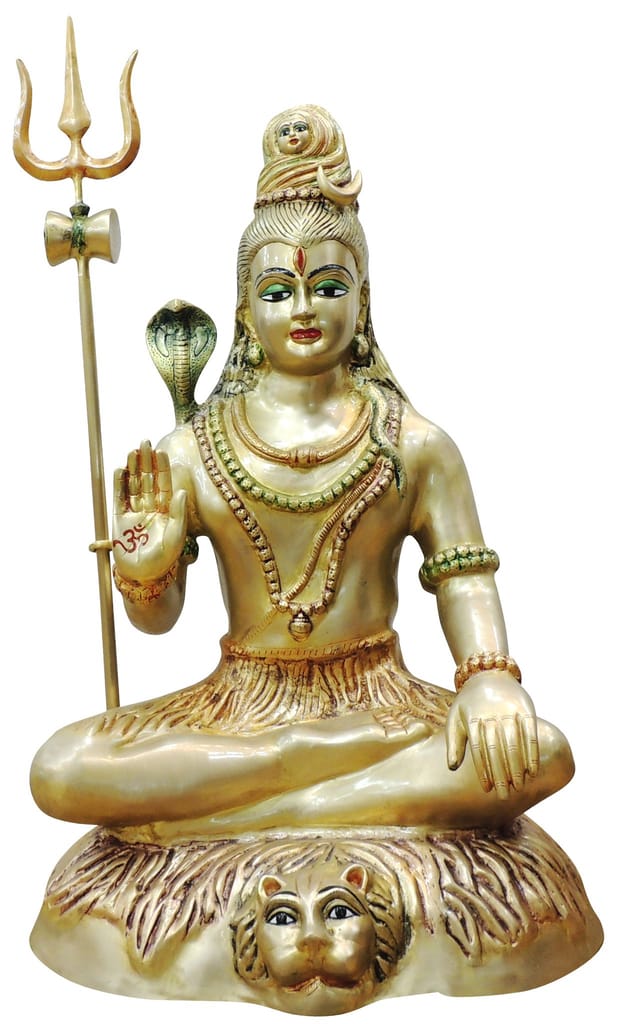 Brass Showpiece Shiv Ji God Idol Statue - Brass