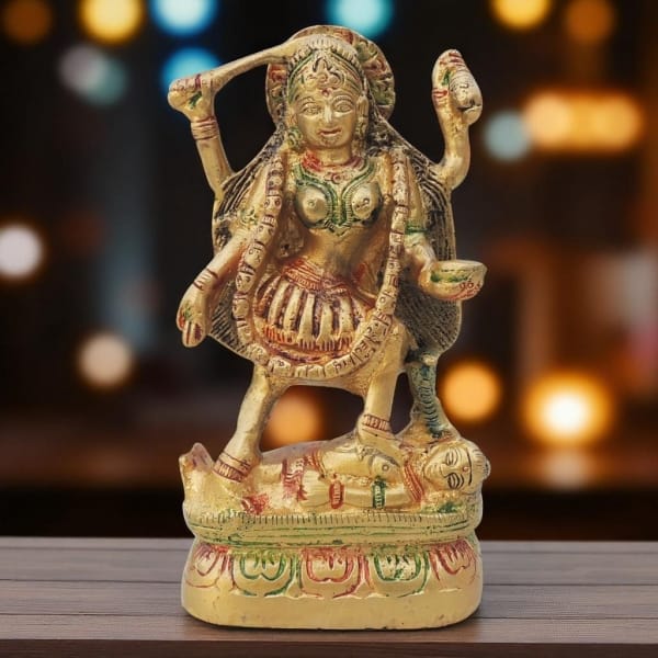Brass Showpiece Kali Maa God Idol Statue brass