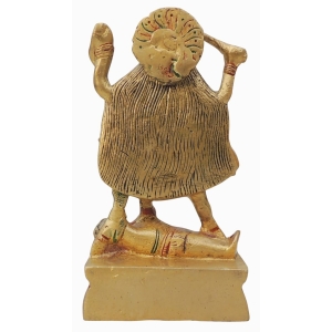 Brass Kali Maa God Idol Statue - 3.2 x 1.5 x 6 Inch, 1.1 KG Weight