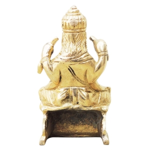 Brass Vishwakarma Decorative Item - 2.3 Inch Length, 1.5 Inch Width, 3.8 Inch Height
