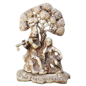 Brass Showpiece Radha Krishna With Tree Statue - 4.7*3*6.5 Inch (BS962 A)
