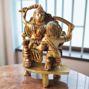 Brass Showpiece Baglamukhi Statue decorative item