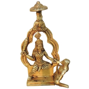 Brass Showpiece BaglaMukhi God Idol Statue 4x2x7 Inch