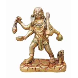Brass Showpiece Bhairav Baba Statue - decorative home accent