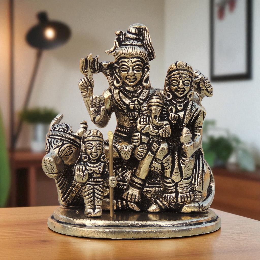 Brass Showpiece Shiv Parivar God Idol Statue decorative