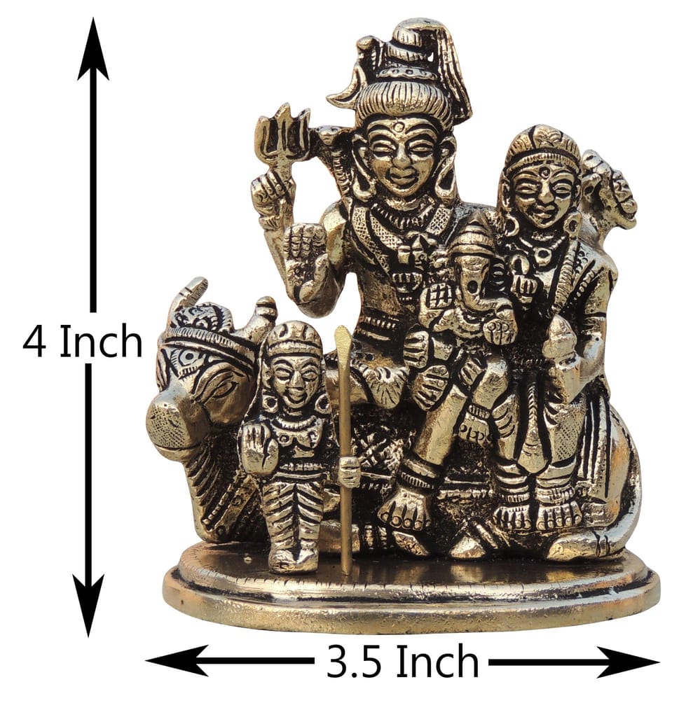 Brass Showpiece Shiv Parivar God Idol Statue decorative