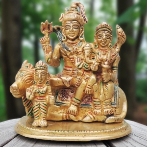 Brass Showpiece Shiv Parivar Idol Statue decorative home accent