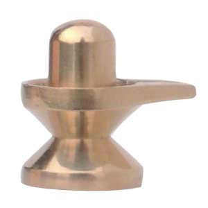Brass Shivling God Idol Statue - 1 Inch Height, 0.5 Inch Width, Brass Material