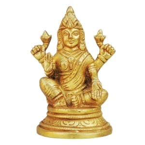 Brass Showpiece Laxmi Ji God Idol Statue - 2.7*2.2*4.2 Inch (BS999 L)
