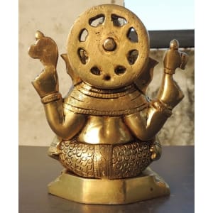 Brass Showpiece Ganesh Ji God Idol Statue - 4.5*2.7*5.5 Inch (BS1780 G)