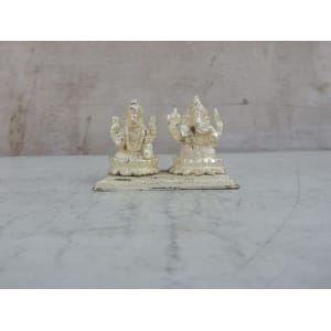 Brass Showpiece Laxmi Ganesh God Idol Statue - 3.7*1.6*2.5 Inch (BS713)