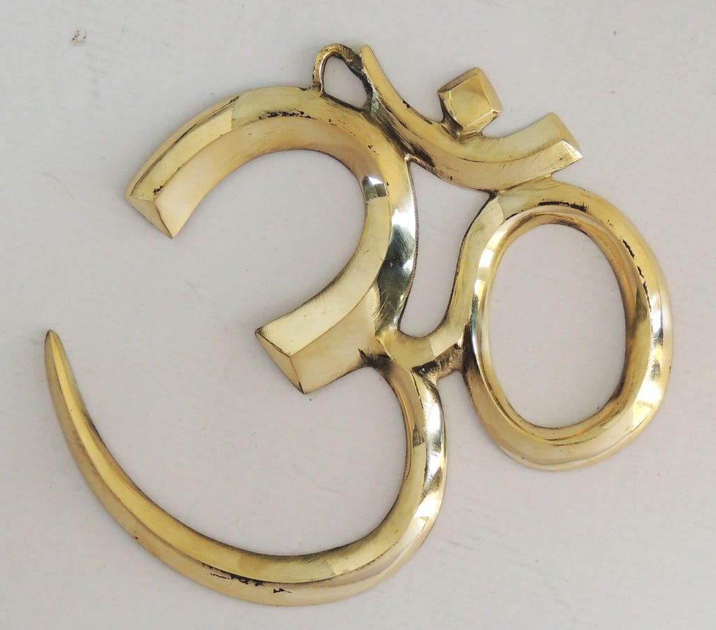 Brass Showpiece Wall Hanging Om - decorative wall art