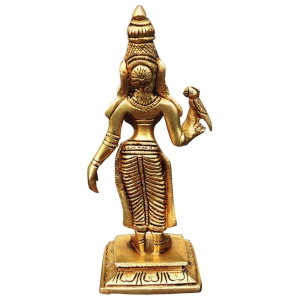 Brass Meenakshi Devi God Idol Statue - 2.5 x 2.5 x 6.5 Inch