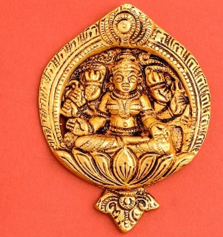 Brass Showpiece Wall Hanging Aashta Laxmi Set