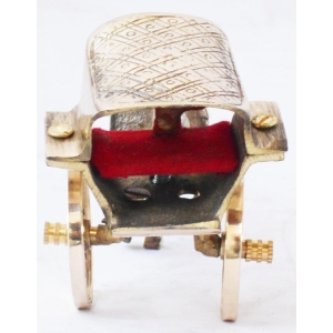 Brass Horse Cart Statue - 6 Inch Length, 2.5 Inch Width, 3 Inch Height