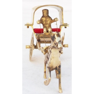Brass Showpiece Horse Cart Statue - decorative home accent